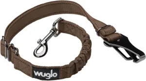 12"-37" Wuglo Dog Seat Belt - Dog Car Harness for Child Safety Seat - Hook Latch Bar & Seat Belt Buckle - Adjustable Universal Dog Seatbelt for Car Travel (Brown)