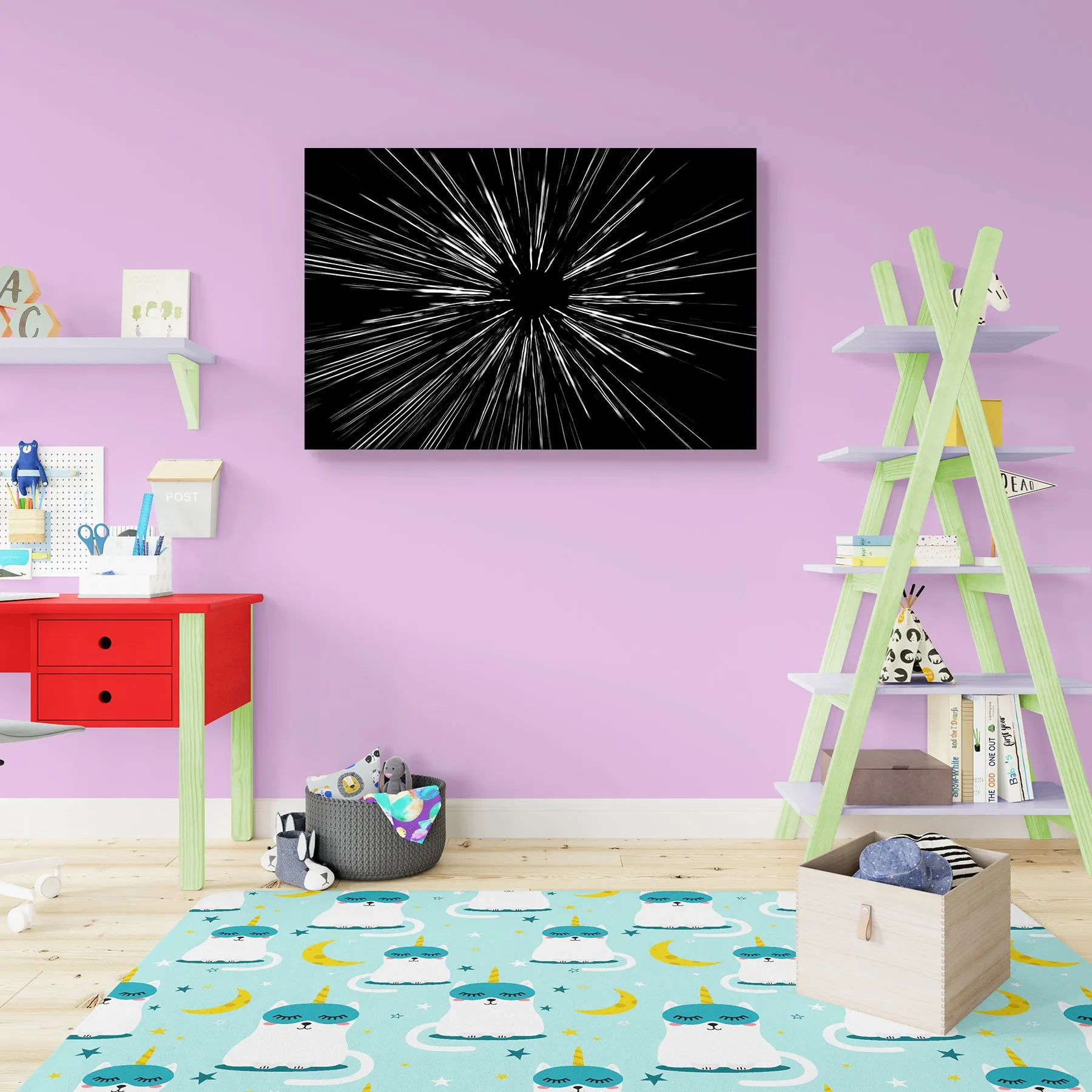 Abstract Speed Motion Peel & Stick Vinyl Wall Sticker