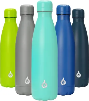 BJPKPK Stainless Steel Water Bottles 17oz Insulated Water Bottle for Travel, Dishwasher Safe,Turquoise