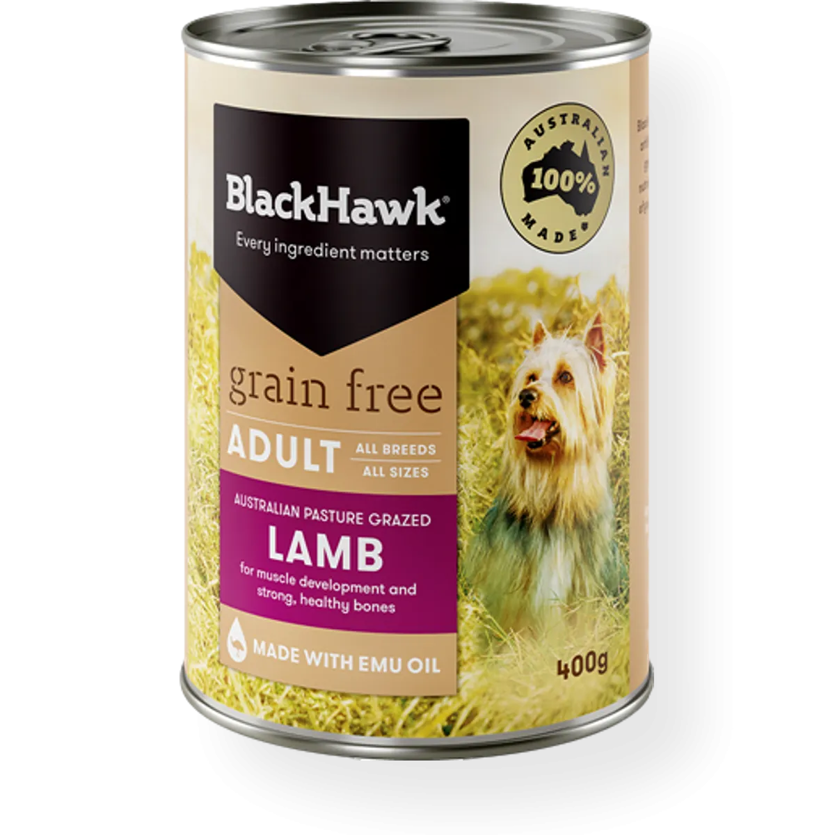 Black Hawk Grain Free Lamb Wet Dog Food 400g