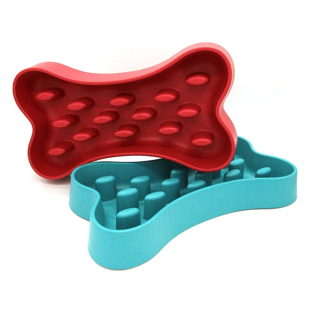 Bone slow feeder puzzle dog bowl