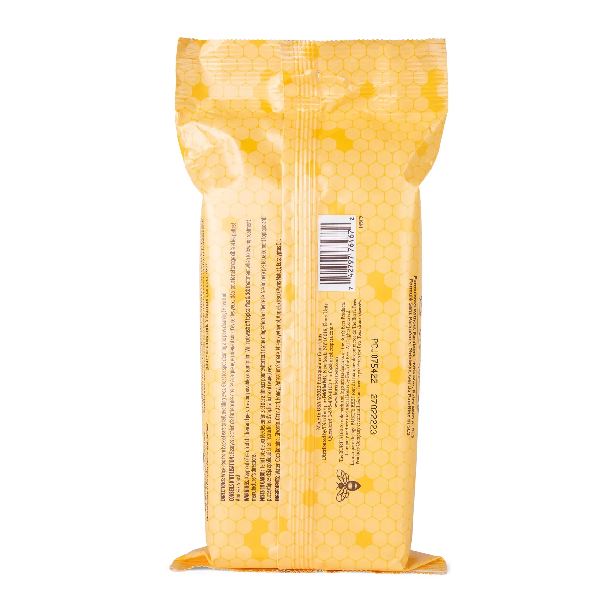 Burt's Bees Deodorizing Dog wipes 50pk