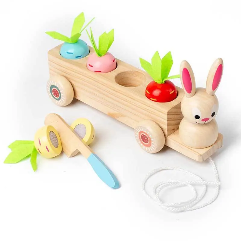 Carrot Pulling Rabbit Trailer