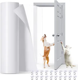 Cat Scratch Furniture Protector, 118"x12" Transparent Single-Sided Sticky Couch Scratch Protector w/ 20 Twist Pins