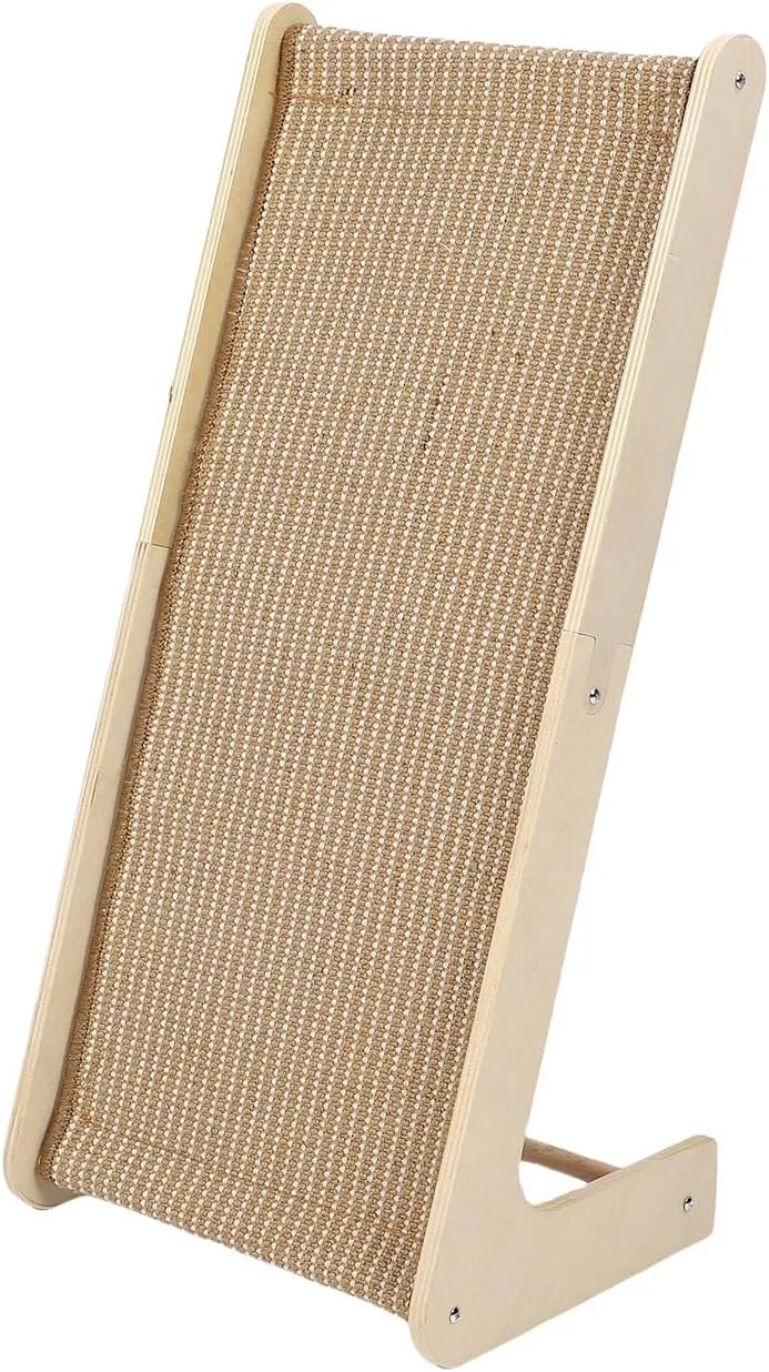 Cat Scratcher, Vertical Cat Scratching Board, Cat Scratchers for Indoor Cats, Wearproof Wooden L Shape Cat Furniture