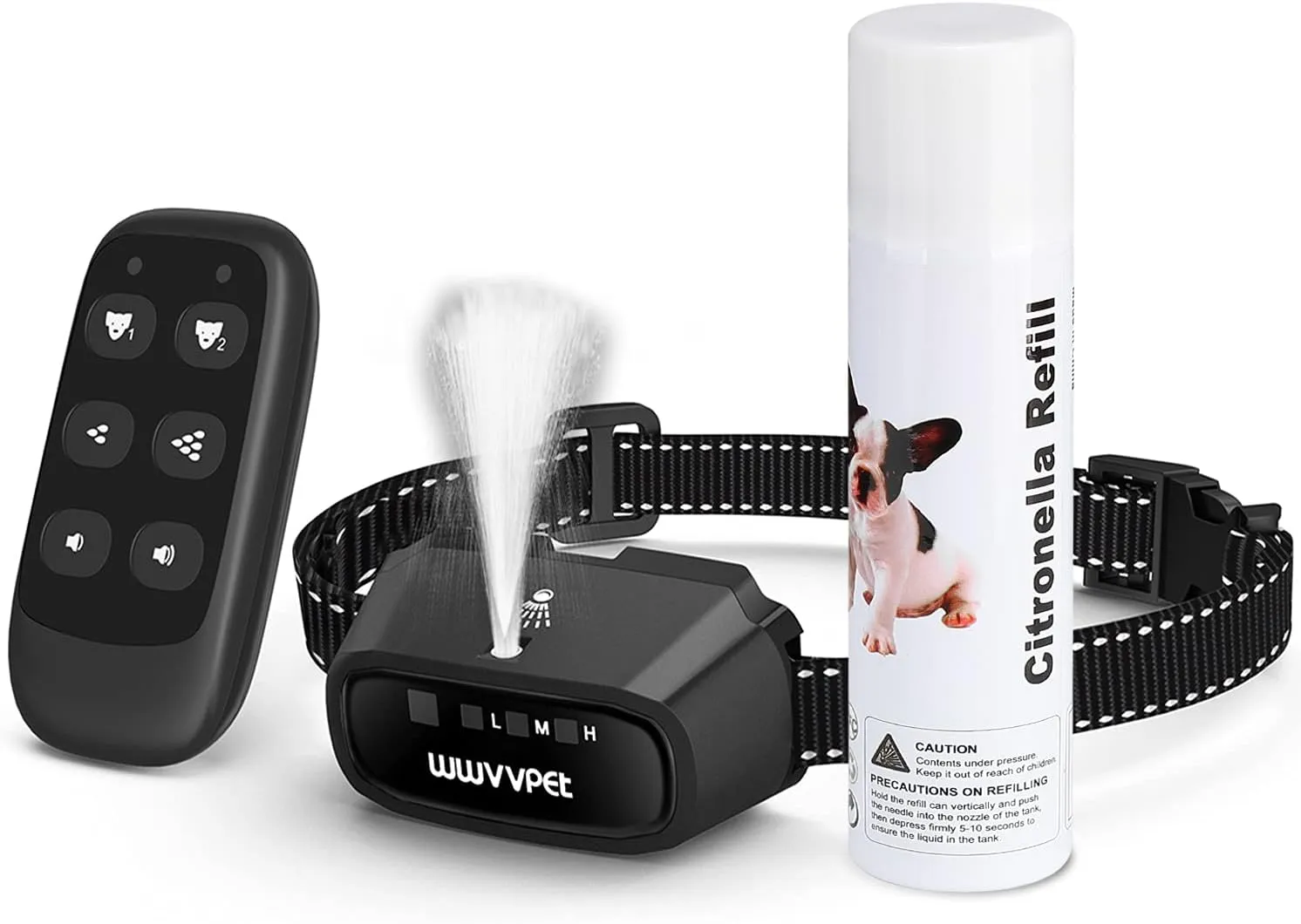 Citronella Dog Training Collar with Remote, Auto   Manual 2 Modes, Spray   Beep Citronella Dog Bark Control Collar, No Electric Shock Humane Safe Rechargeable Waterproof Anti Bark Device for Dogs