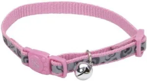 Coastal Pet Lazerbrite Reflective Breakaway Cat Collar Pink Heart - 12"L x 3/8"W