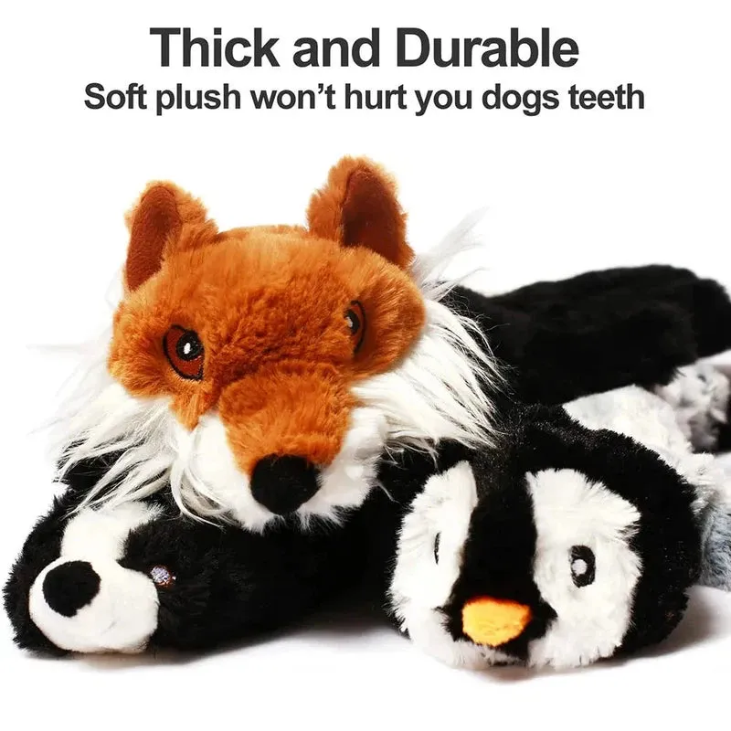 Durable Stuffing-Free Squeaky Dog Toy with Crinkle