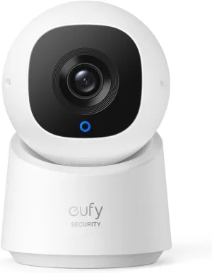 eufy Security Indoor Cam C210, Home Security Camera, 1080p Resolution 360 PTZ, Plug-in Security Indoor Camera with 2.4G Wi-Fi, Human/Motion AI, Night Vision, AI Tracking, HomeBase 3 Compatible