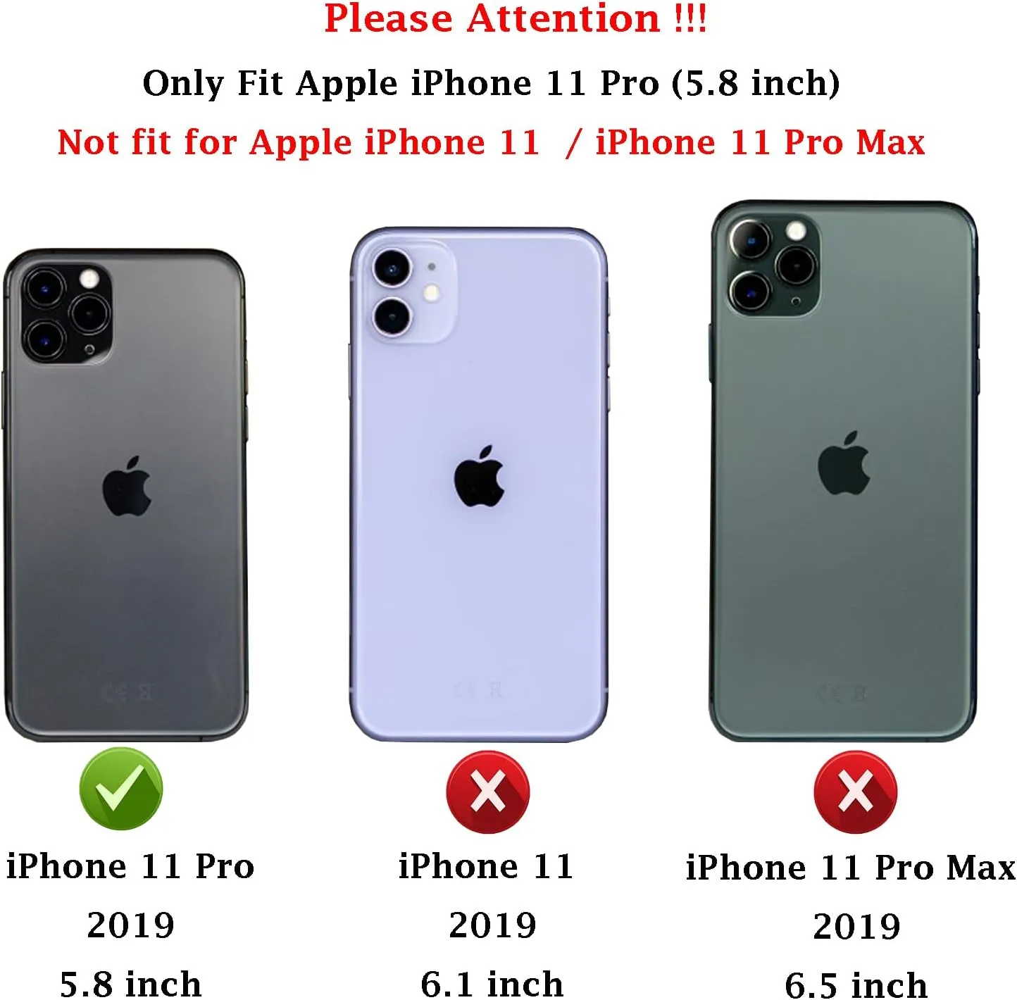 for iPhone 11 Pro Case with Camera Lens Cover Screen Protector, Dual Layer Military Grade Drop Protection Magnetic Ring Holder Kickstand Protective Phone Case for iPhone 11 Pro 5.8 inch (Dark Green)