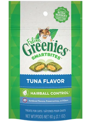 Greenies Feline Smartbites Hairball Control Treats Tuna Flavor