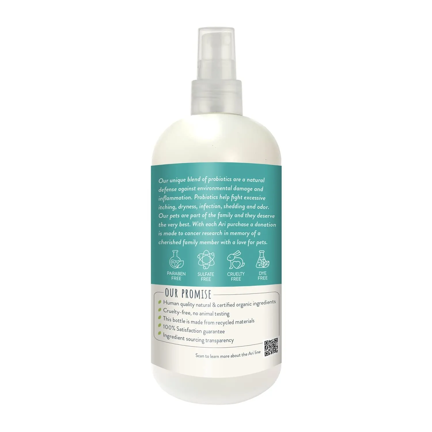 Health Extension ARI Probiotic Green Tea and Mandarin Dog Deodorizing Spray - 8 Oz