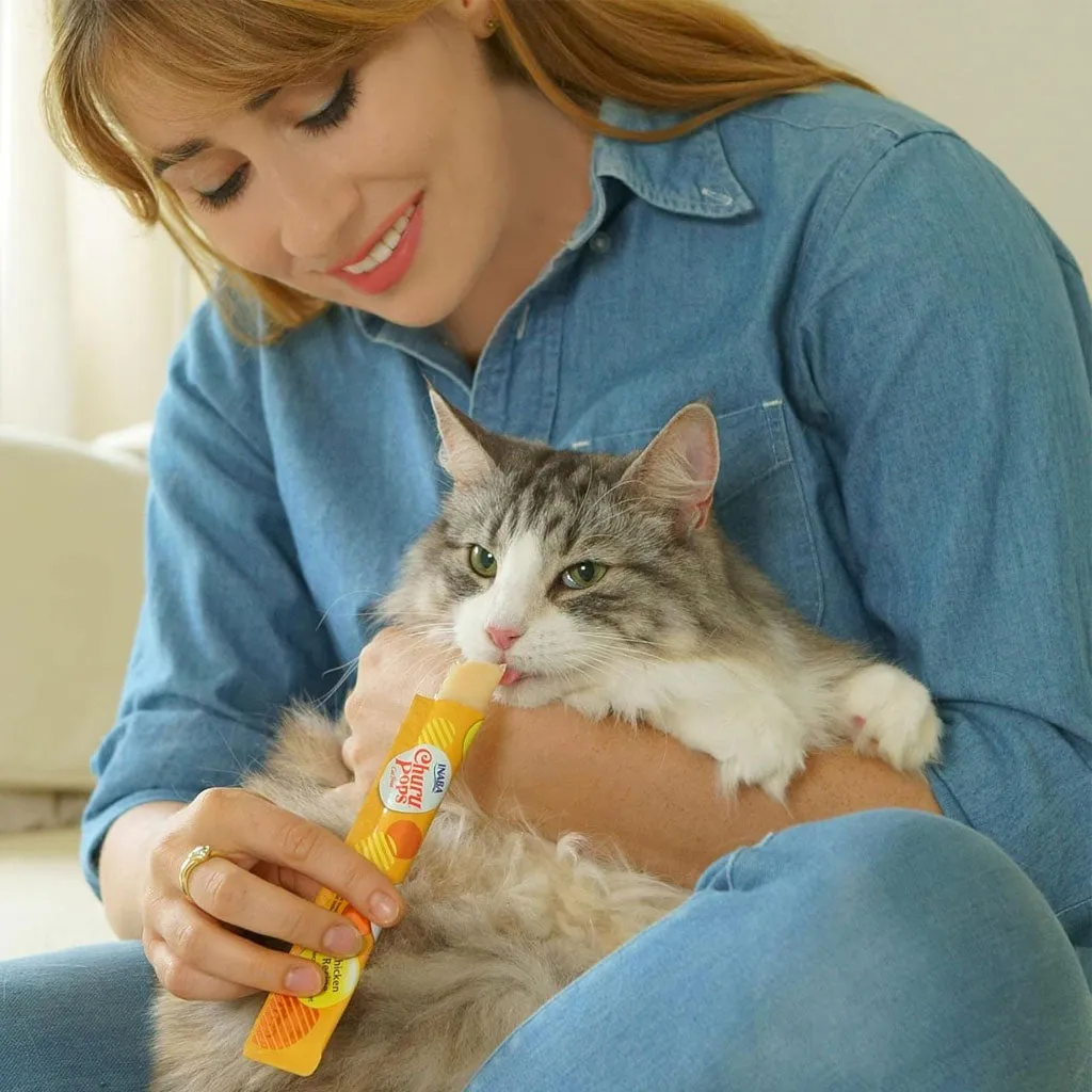 Inaba Churu Pops Tuna Recipe Lickable Cat Treats, 0.54 x 4-tubes