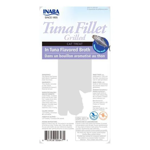 Inaba Grilled Tuna Fillet in Tuna Flavored Broth Cat Treat