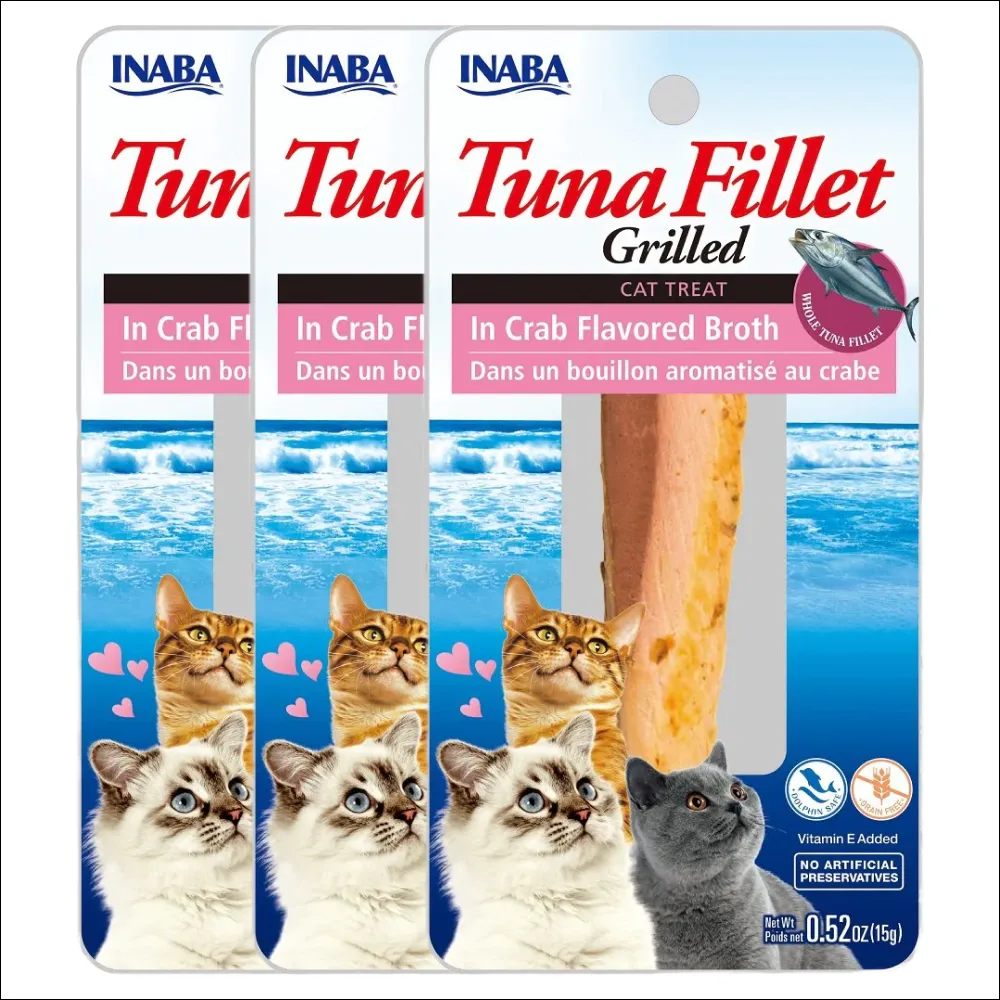 INABA Tuna Fillet Grilled in Crab Flavoured Broth Cat Treats