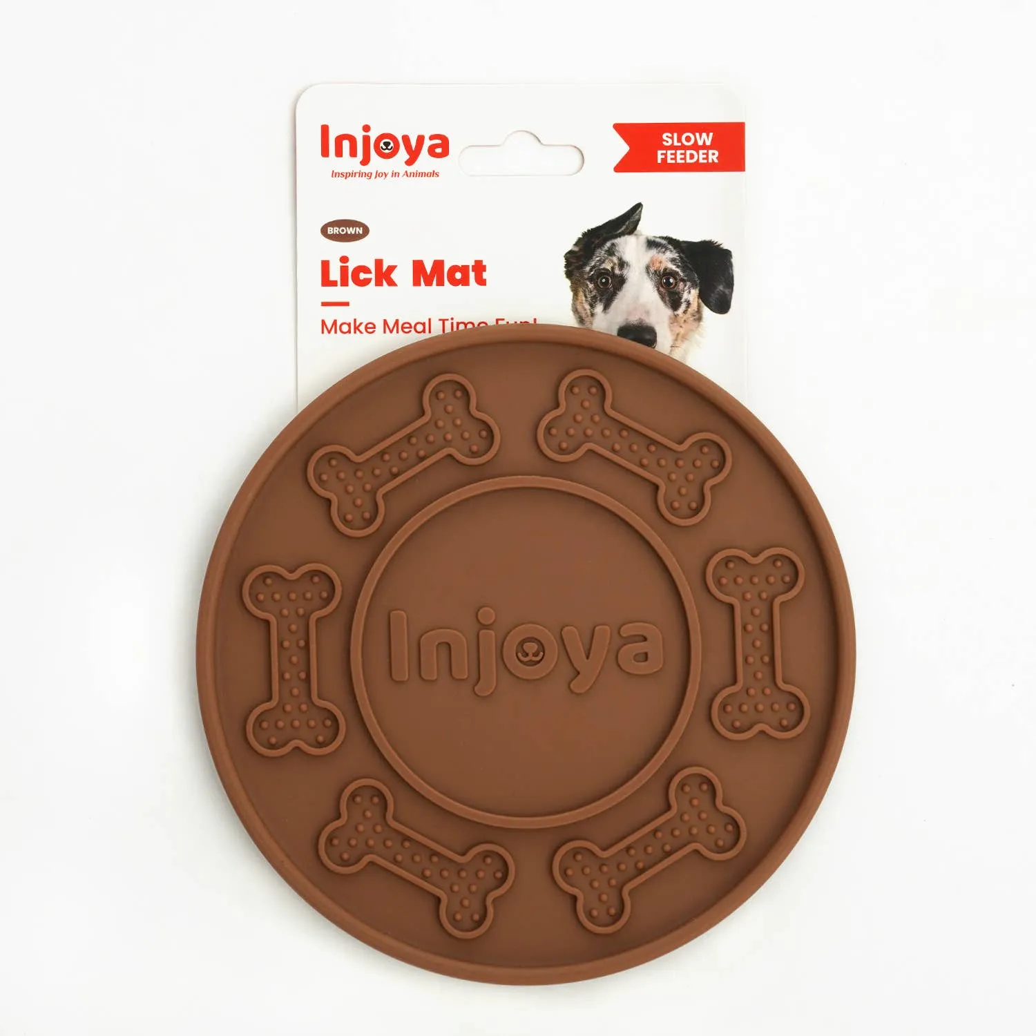 Injoya Lick Mat-Brown for Dogs