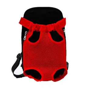 L 38*23cm red Outdoor portable pet bag, breathable Mesh backpack for cats and dogs AZ19629