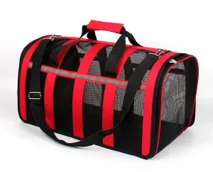 L 52*28*29cm red Portable pet outdoor mesh breathable backpack AZ15212