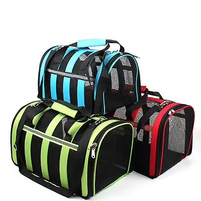 L 52*28*29cm red Portable pet outdoor mesh breathable backpack AZ15212