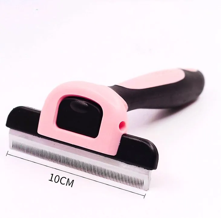 Large 10cm pink Hair Remover Brush & Grooming Trimmer With Detachable Clipper For Pet Dog Cat AZ12272