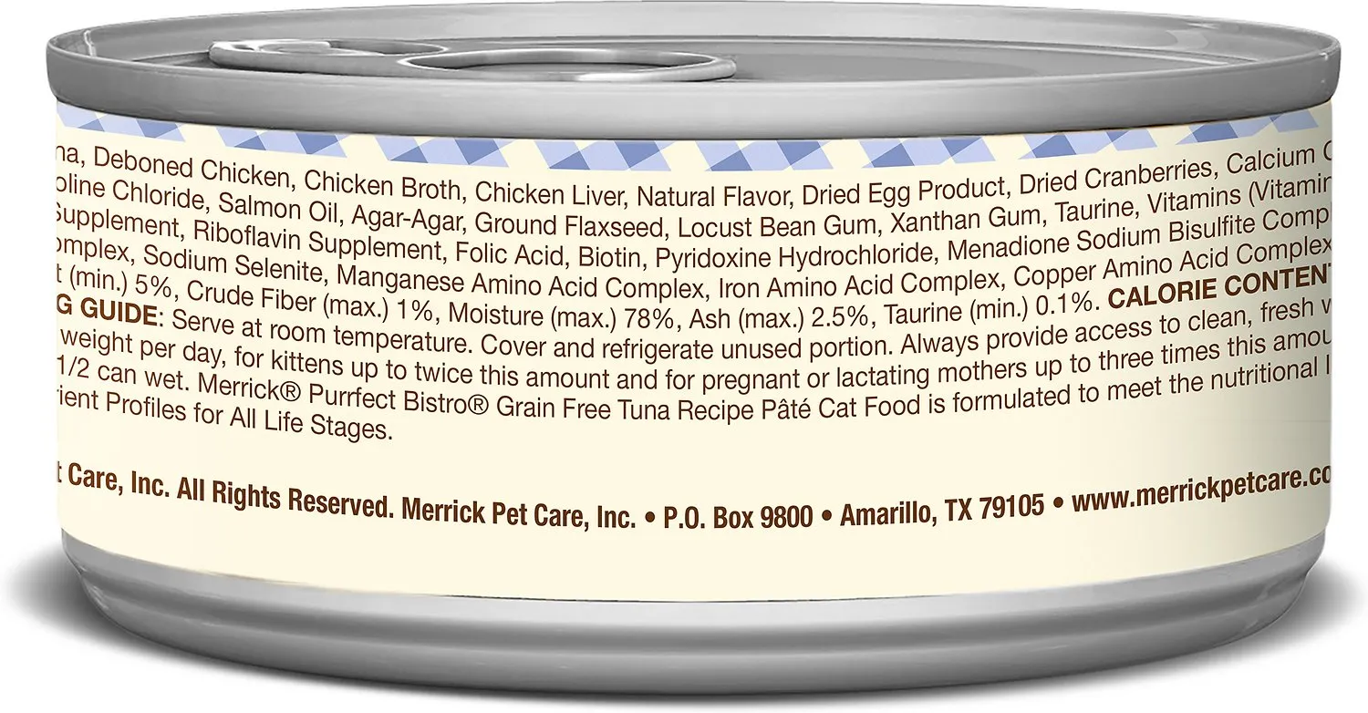 Merrick - Purrfect Bistro Grain Free Tuna Pâté (Canned Cat Food)