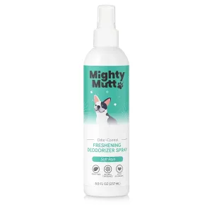 Mighty Mutt Natural Deodorizing Dog Spray | Odor Control and Freshening | Dog Spray for Smelly Dogs | Hypoallergenic, Calming and Moisturizing | Soft Rain, 8oz