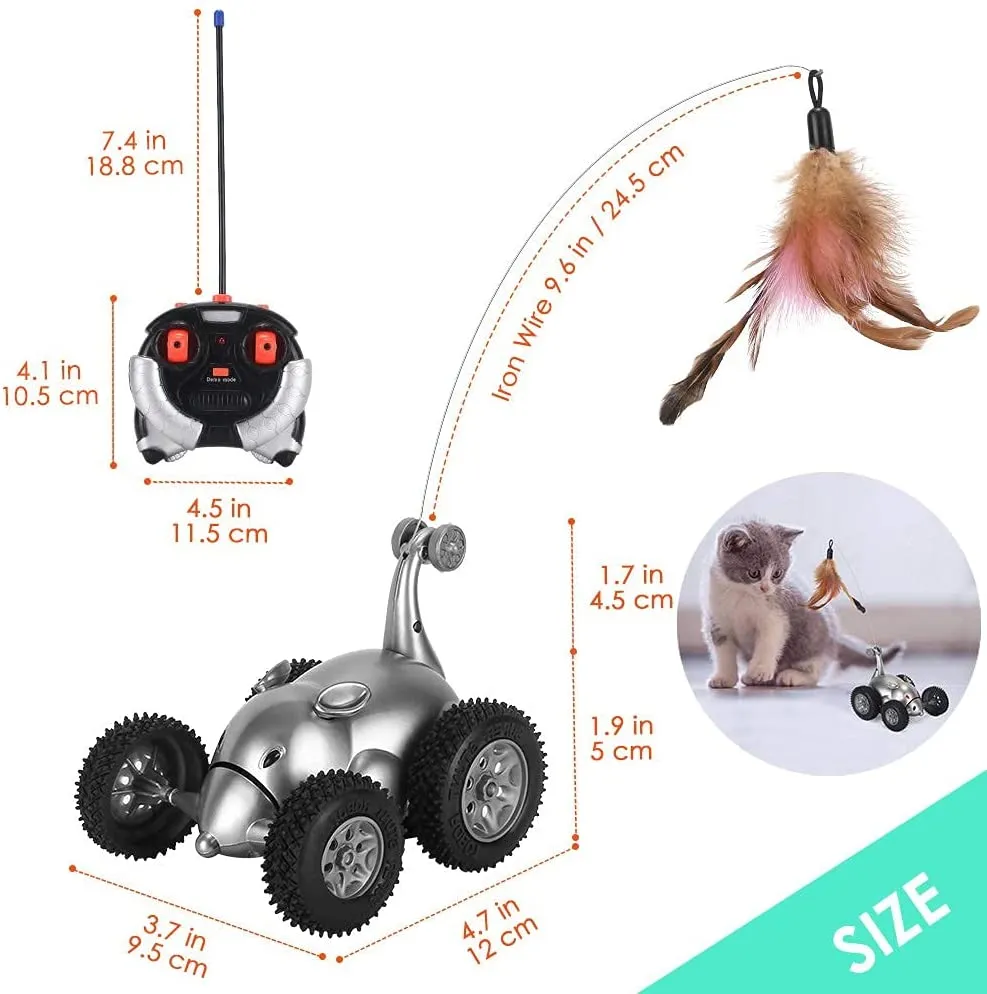 New Version Mouse Shape Interactive,Rat Sound Chaser Prank Car For Kitten