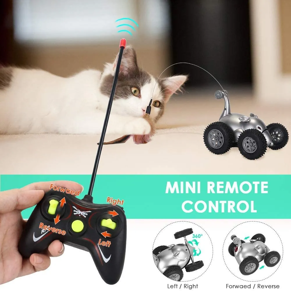 New Version Mouse Shape Interactive,Rat Sound Chaser Prank Car For Kitten