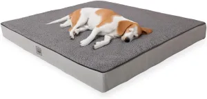 Orthopedic Dog Bed for XLarge Dogs- Waterproof,Ultra Soft Foam Pet Bed Mat, Removable Washable Cover and Nonskid Bottom, Grey