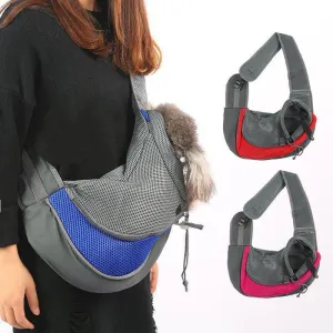 Pet Sling Carrier Mesh Adjustable Dog Satchel Carrier Bag