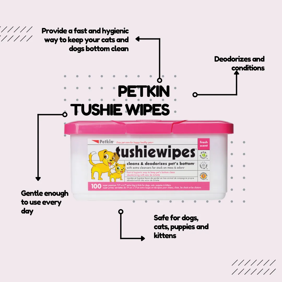 Petkin Tushie Wipes 100 count