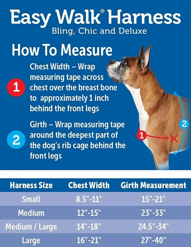 PetSafe Deluxe Easy Walk Ocean Blue & Black Dog Harness (Small)