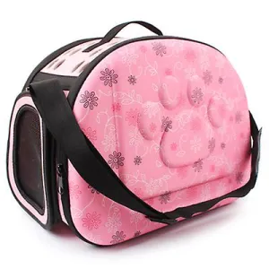 pink Outdoor Portable Pet Breathable Shoulder Bag, Folding Travel cat Backpack AZ16643