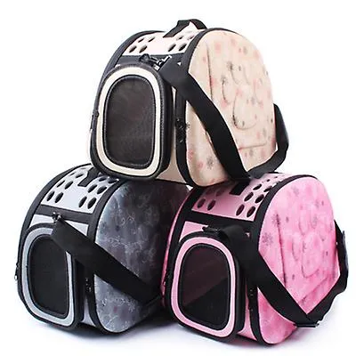 pink Outdoor Portable Pet Breathable Shoulder Bag, Folding Travel cat Backpack AZ16643