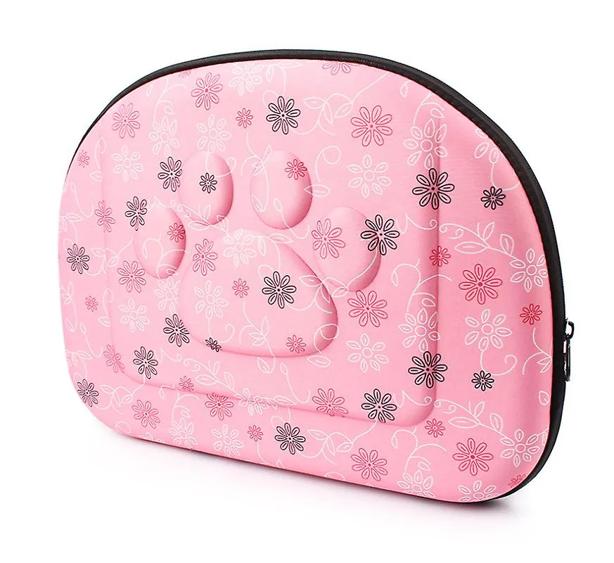 pink Outdoor Portable Pet Breathable Shoulder Bag, Folding Travel cat Backpack AZ16643
