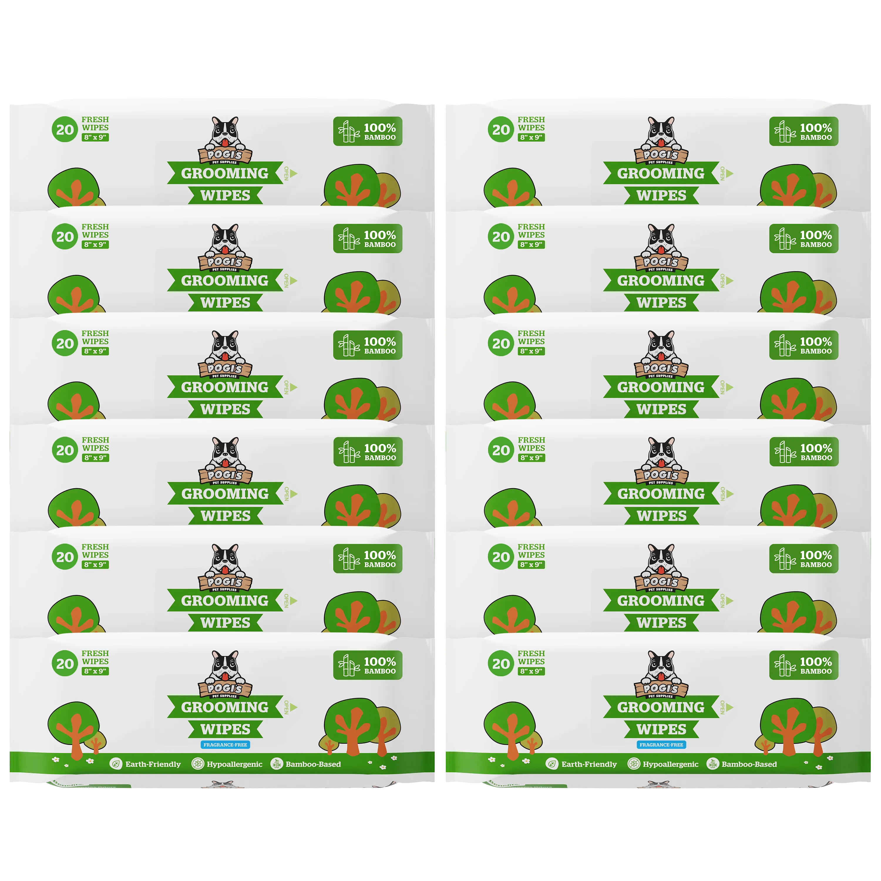 Pogi's Plant-Based Dog Grooming Wipes Travel Packs