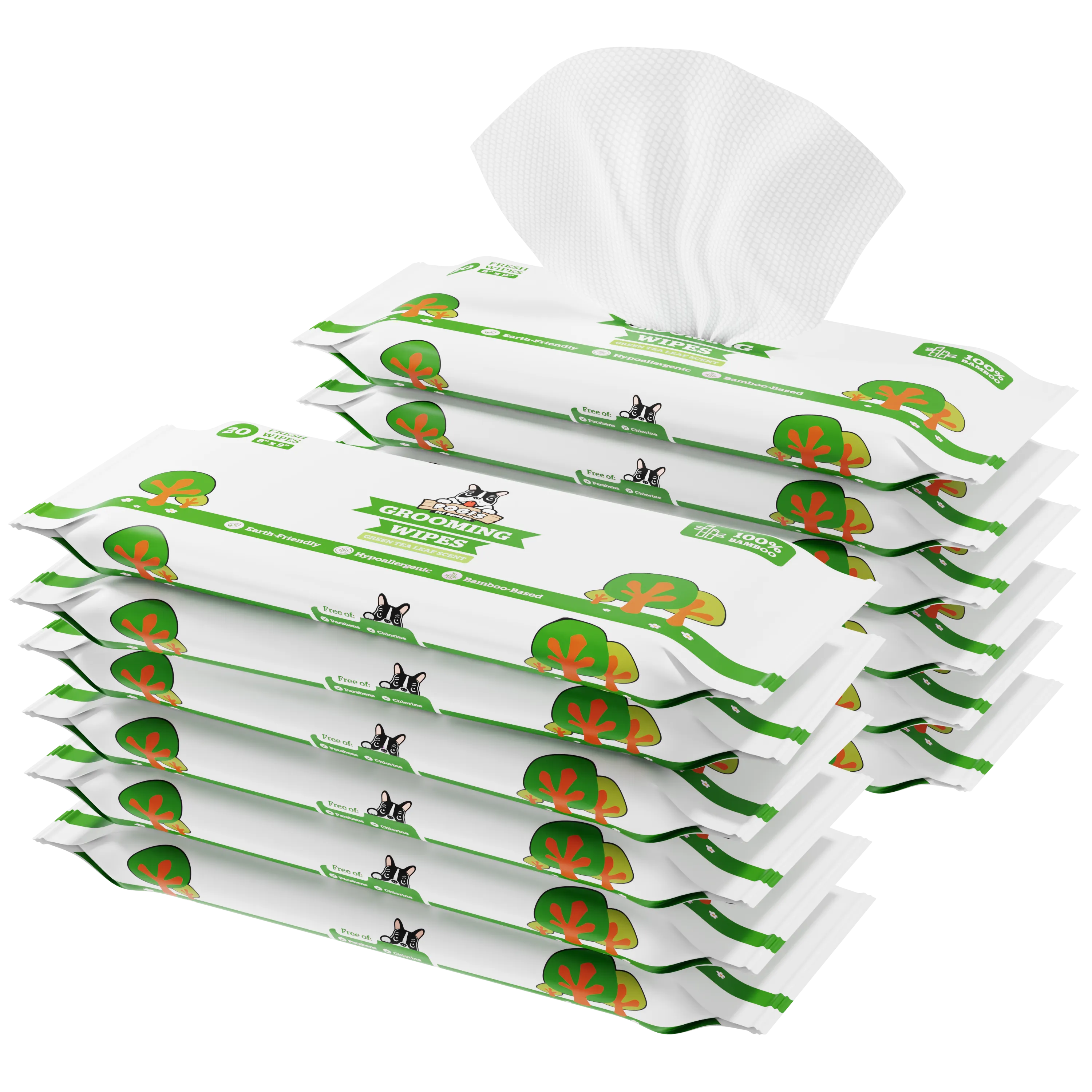 Pogi's Plant-Based Dog Grooming Wipes Travel Packs