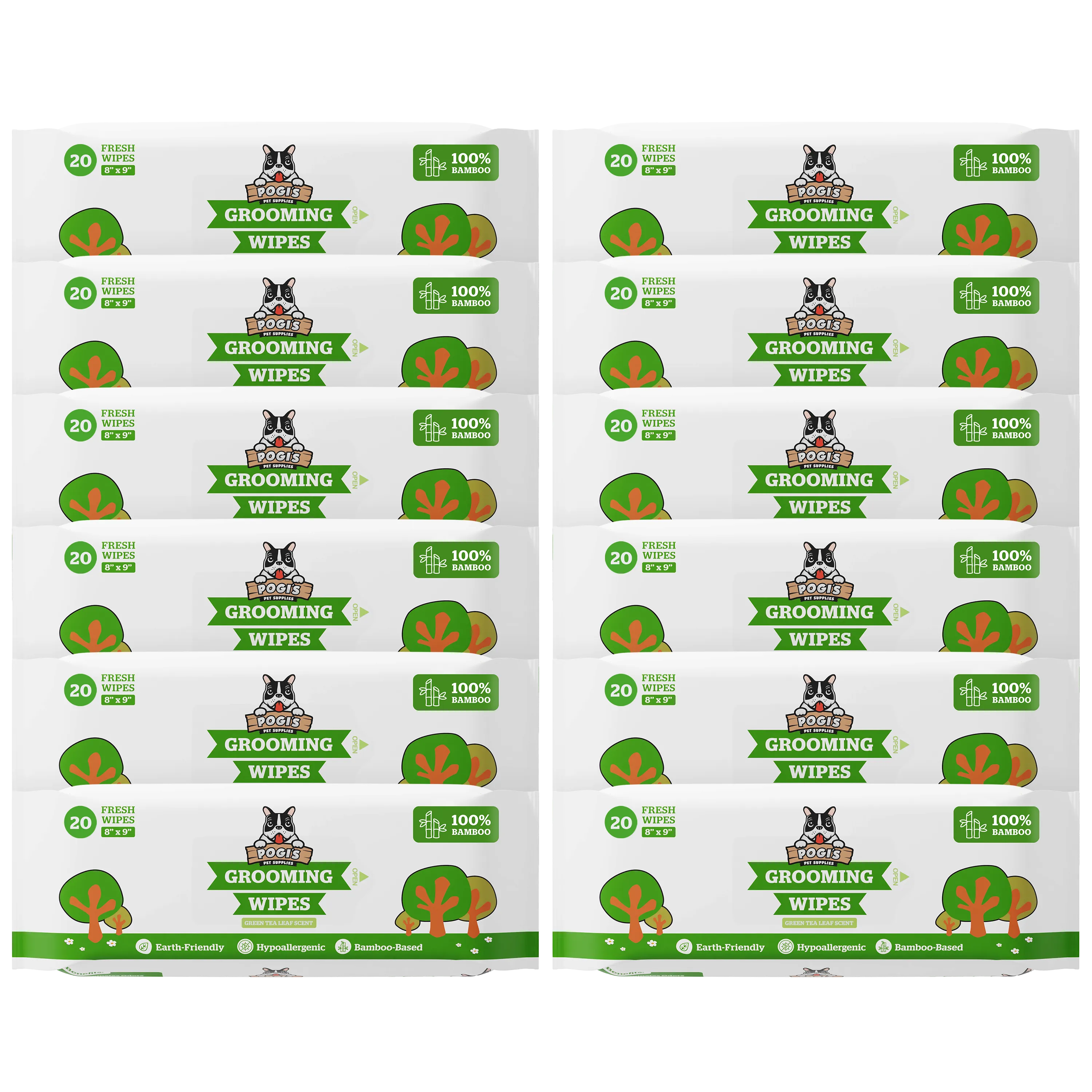 Pogi's Plant-Based Dog Grooming Wipes Travel Packs