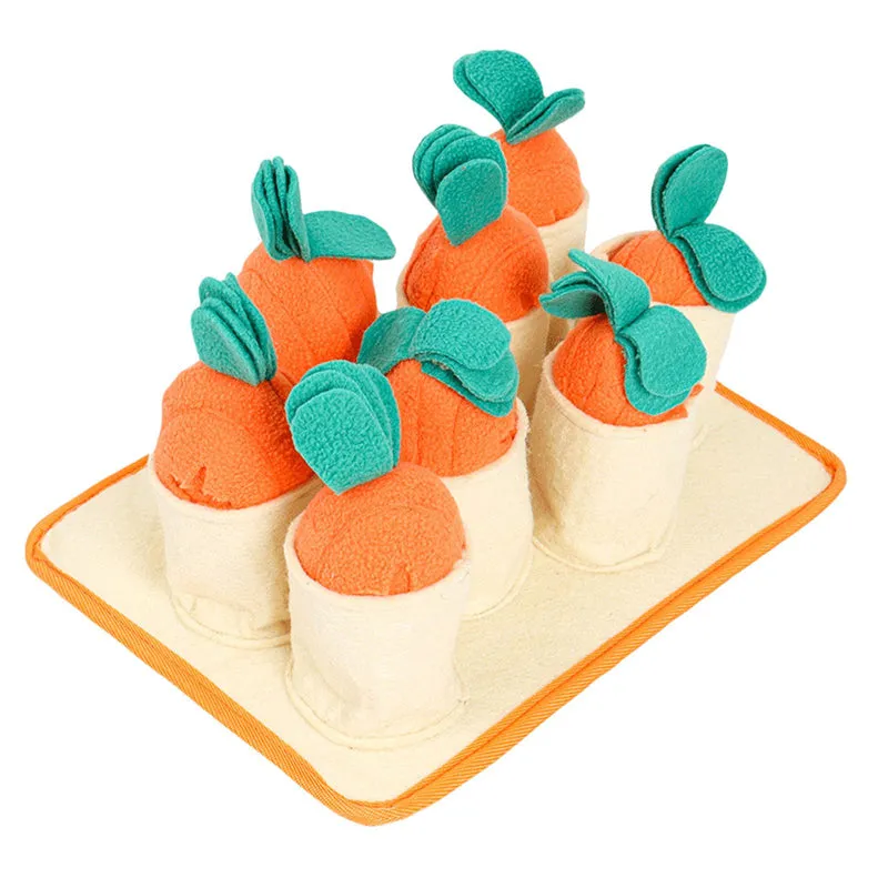 Pulling the Carrot Pet Sniffing Plush Toy Energy Draining Dog Toy