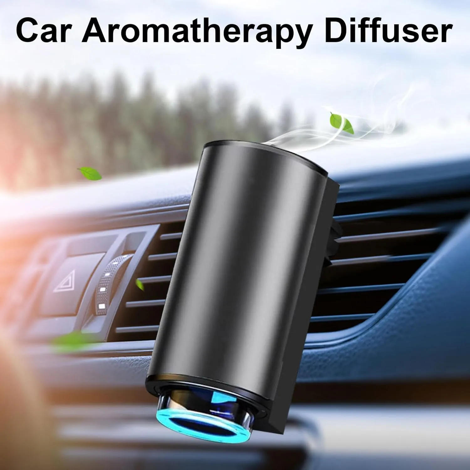 Smart Car Air Freshener with Three Adjustable, 2024 New Intelligent Car Aroma, Aromatizante Para Carro Inteligente, Portable Rechargeable Smart Car Aromatherapy Diffuser for Car Office Hotel