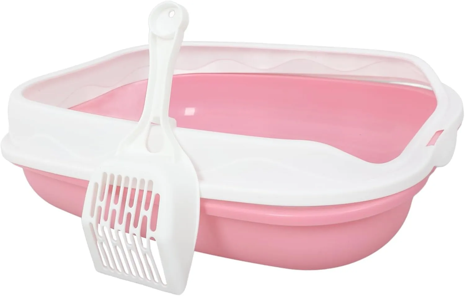 TOYANDONA 1 Set Semi Closed Cat Litter Box Removable Litter Pan for Kittens Adult Cats Splashing Design for Easy Cleaning for Indoor Use