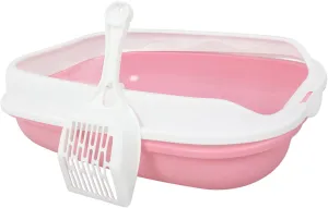 TOYANDONA 1 Set Semi Closed Cat Litter Box Removable Litter Pan for Kittens Adult Cats Splashing Design for Easy Cleaning for Indoor Use