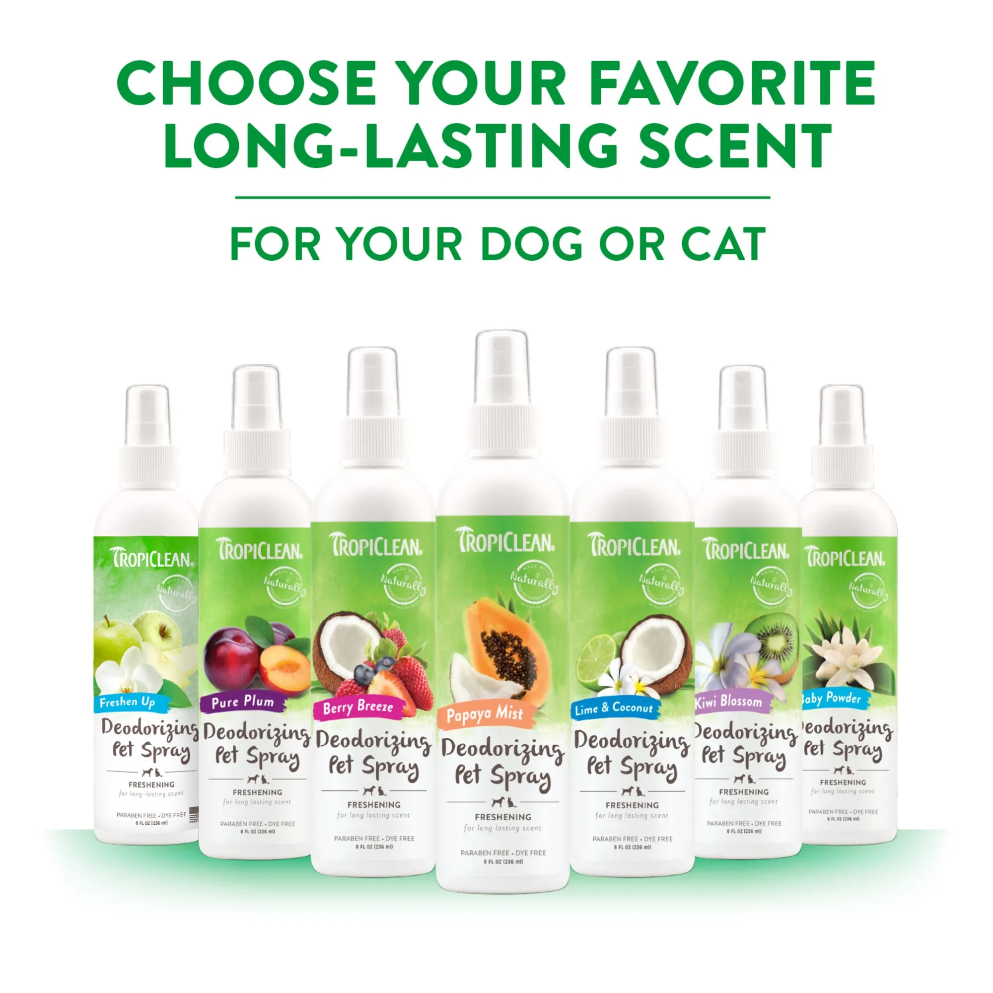 Tropiclean Deodorizing Pet Spray Kiwi Blossom 8 oz