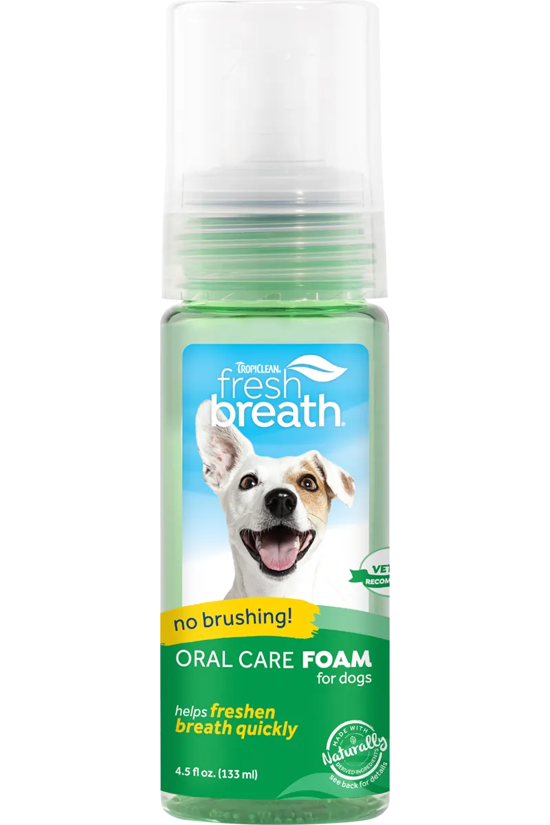 Tropiclean Fresh Breath Mint Foam 4.5 oz.