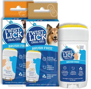 Twist   Lick Dental Gel Chicken and Peanut Butter Flavor Value Pack