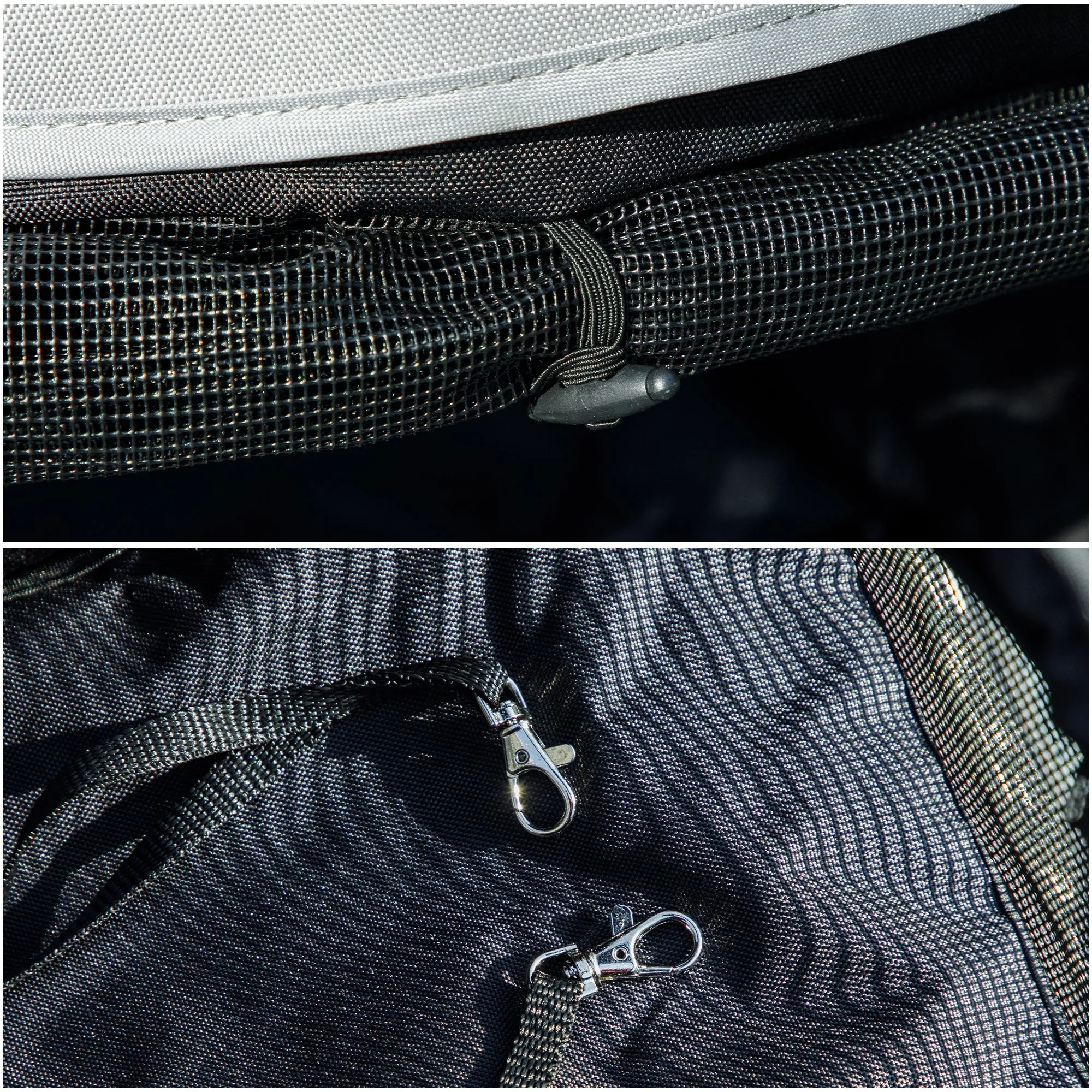 Umbrella Structure Dog Stroller, Lightweight & Portable Dog Pram w/ Shoulder Strap, Storage Bag & Cup Holder, Light Grey