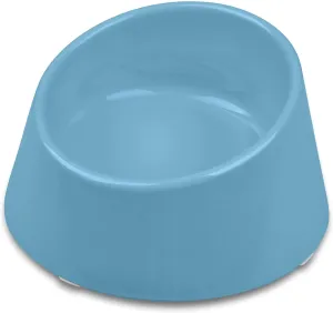 Van Ness Pets EcoWare Raised, No Tip, High Back Whisker-Friendly Cat Bowl, 8 OZ, Gray, ECW250, Blue