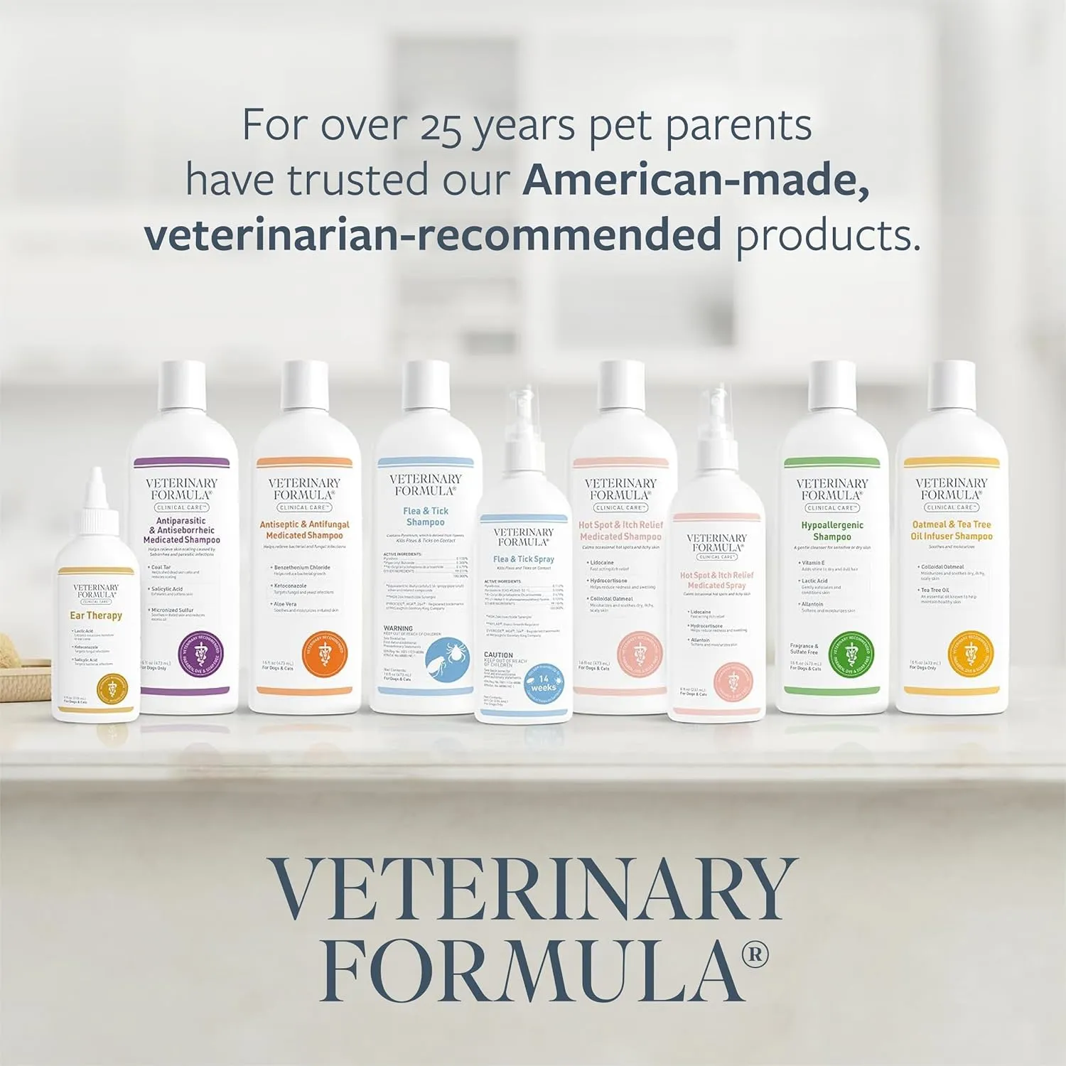 Veterinary Formula Flea and Tick Spray for Dogs, 8 oz  Easy-to-Use Dog Flea Spray, Kills on Contact, Prevents Egg & Larval Development for 14 weeks