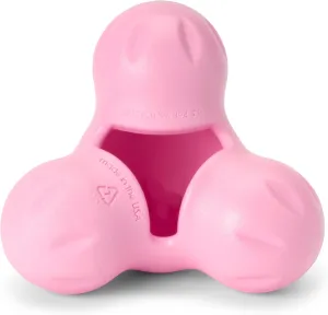 WEST PAW Zogoflex Tux Treat Dispensing Dog Chew Toy  Interactive Chewing Toy for Dogs  Dog Games for Aggressive Chewers, Fetch, Catch  Holds Kibble, Treats, Small 4", Bubblegum