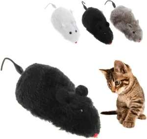 Wind- Up Mouse Fun Plush Mouse Interactive for Cat Teaser Pet for Cat Clockwork Rat